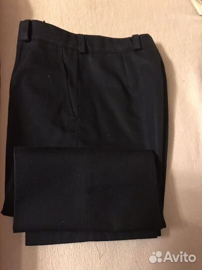 Брюки классические черные, шерсть рост176 см, р46
