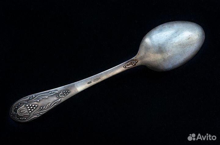 Чайна ложка,серебро,СССР,875 пробы, Киев,каштан
