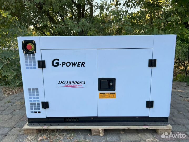 Генератор дизельный 15 кВт G-power трехфазный