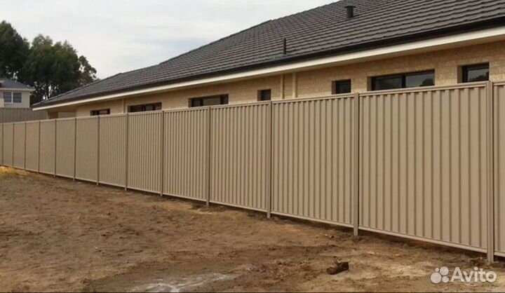 Забор из профлиста под ключ