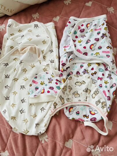 Комплект на выписку, в роддом, пеленки-коконы