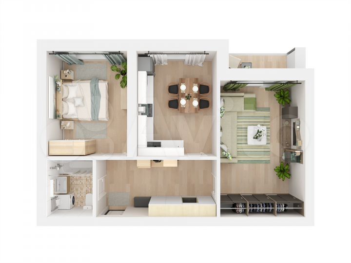 2-к. квартира, 66 м², 1/3 эт.