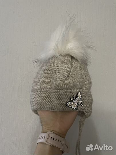 Шапка для новорожденного зима