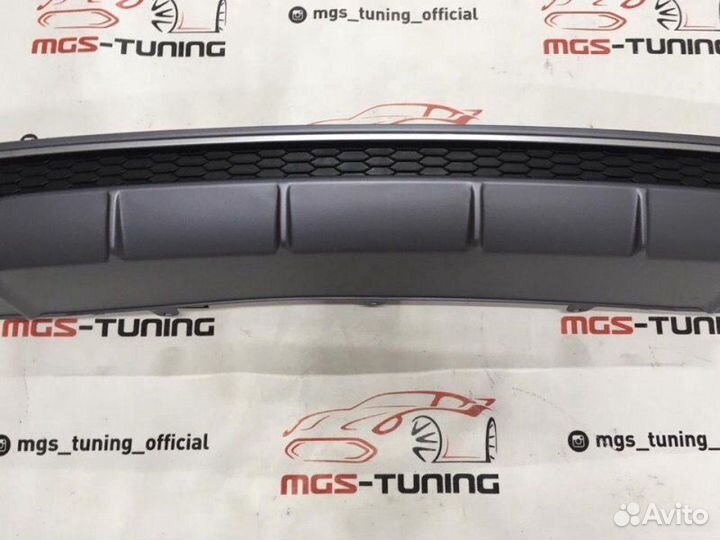 Диффузор на Audi A6 С7 14-18гг. S6 для S-line