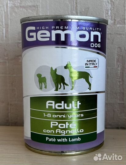 Влажный корм для собак Gemon dog