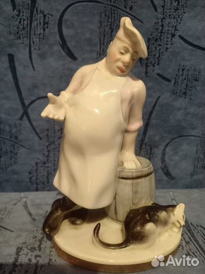 Фарфоровая статуэтка, Повар и кот