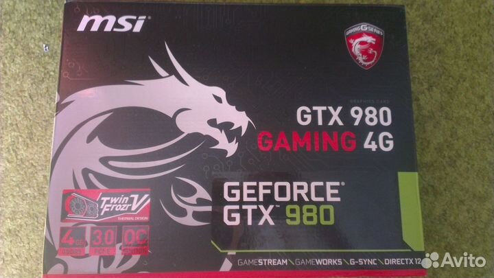Видеокарта msi geforce gtx 980 (неисправная)