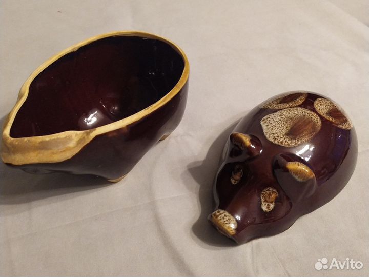 Горшочек керамический для запекания свинка