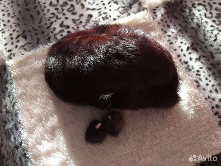 Шапка-берет норковый