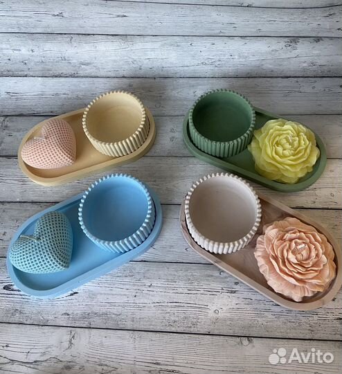 Декор из гипса, свечи