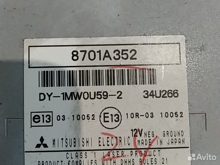 Штатная магнитола Mitsubishi Lancer 10 рестайлинг