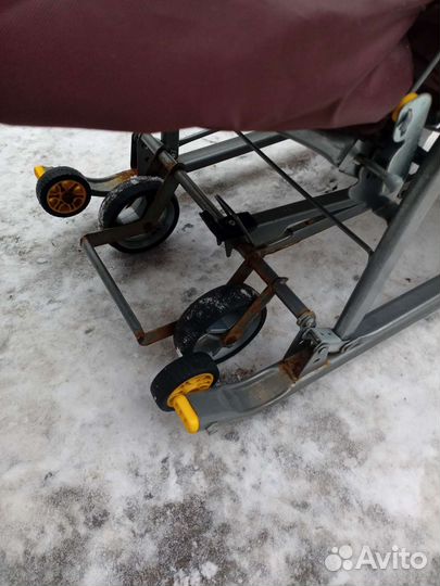 Детские санки коляска с колесами