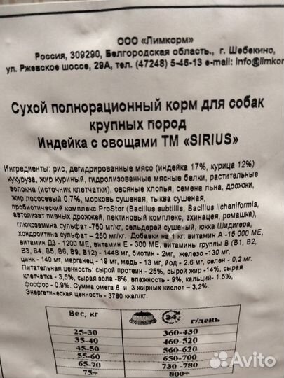 Сухой корм для собак TM 