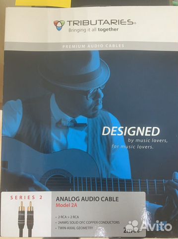 Межблочный кабель 2 rca tributaries 2A-020d