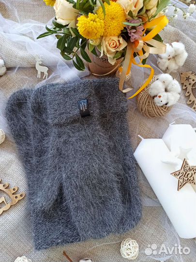 Варежки из пуха норки на заказ