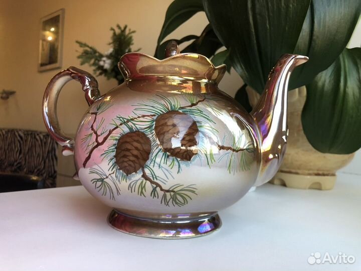 Чайник шишки фарфор винтаж СССР