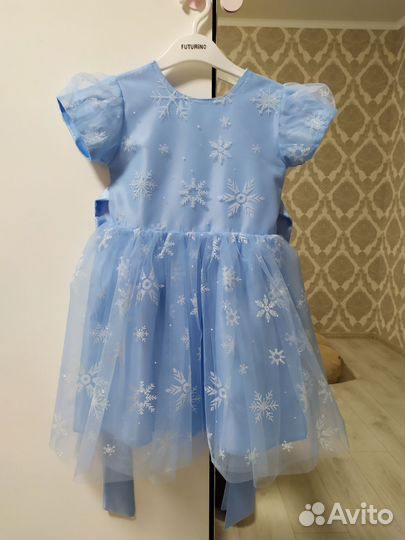 Платье снежинки 104-110