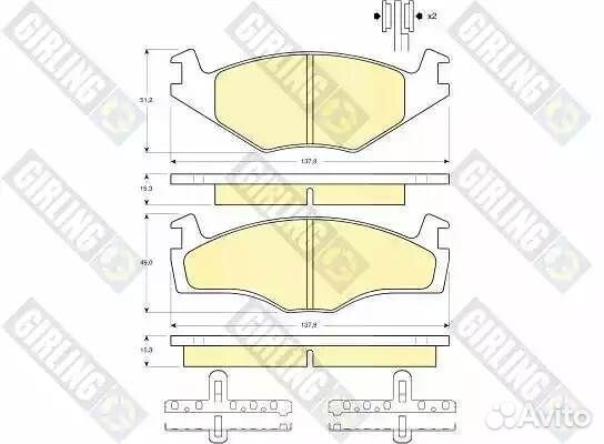 Колодки тормозные volkswagen golf/jetta/passat 76