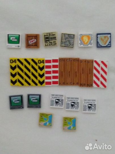 Lego детали с принтами