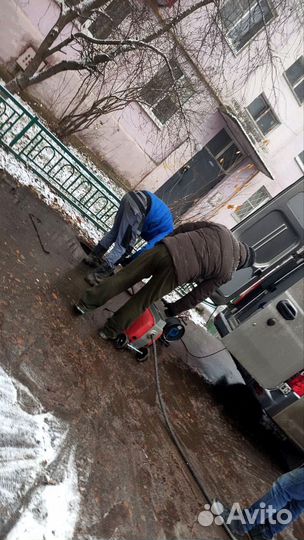 Устранение засоров /- Прочистка канализации