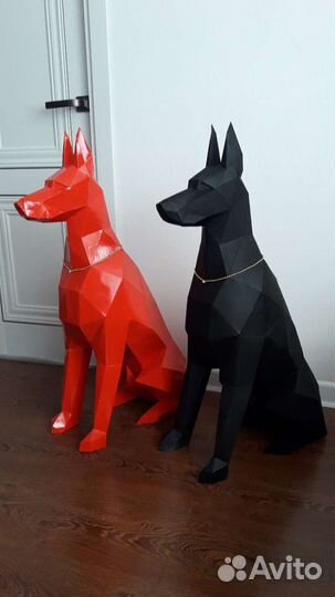 Доберман. Пепакура. Для интерьера. Любых цветов