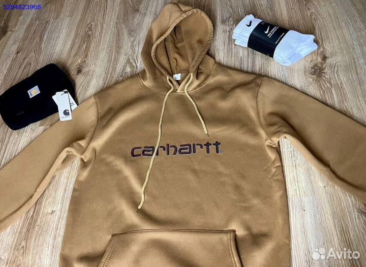 Худи Carhartt коричневая на флисе новая