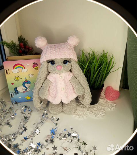 Вязаный зайка