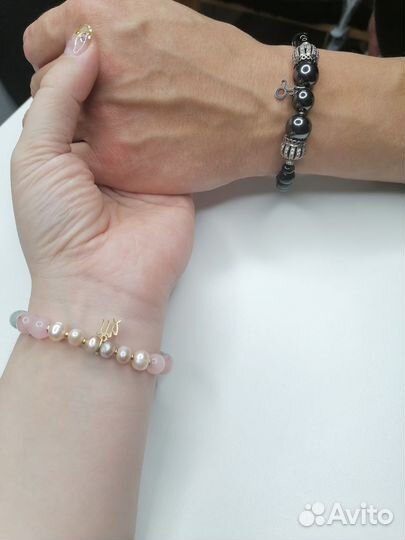 Парные браслеты из натуральных камней