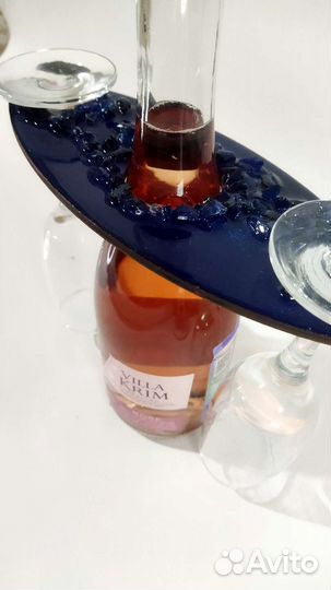 Подставка для бутылки и бокалов