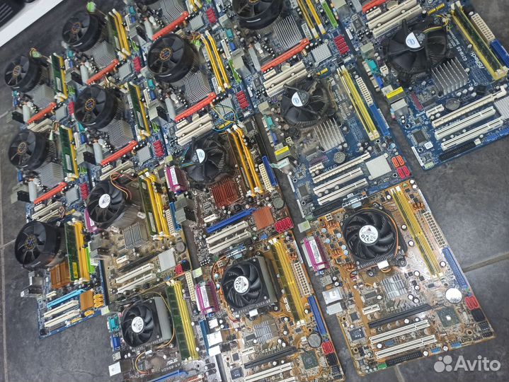Комплекты (мать +проц +озу + Fan) много в наличии