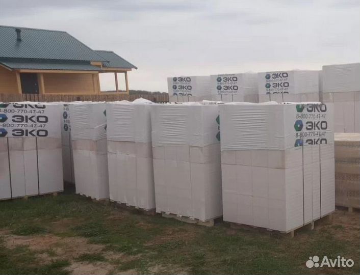 Газобетонный блок эко D500 B3,5 600x250x100