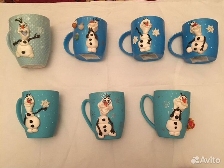 Новогодние кружки ручной работы (handmade)