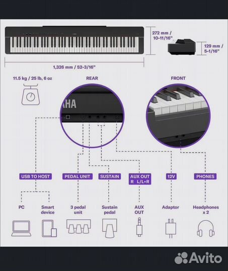 Цифровое Пианино yamaha P225