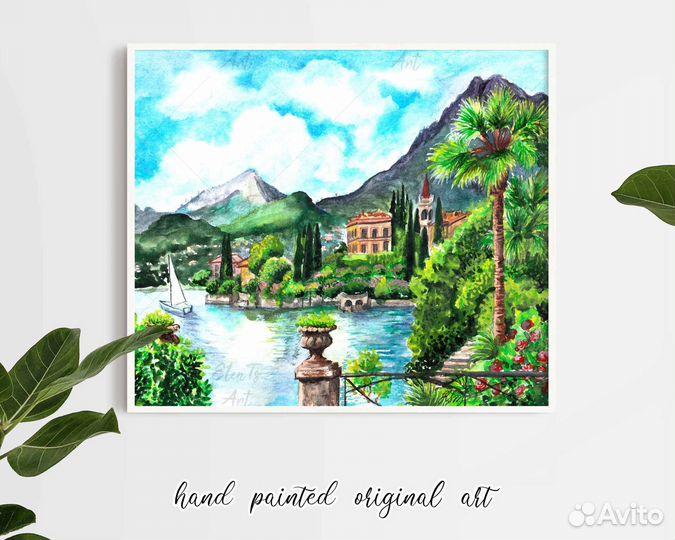 Картина акварель пейзаж 