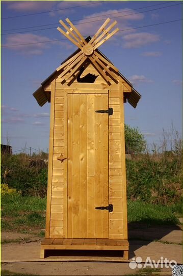 Дачный туалет деревянный ACC334