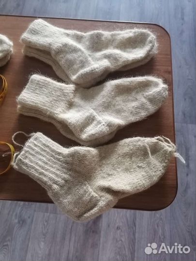 Носки ручной вязки шерстяные