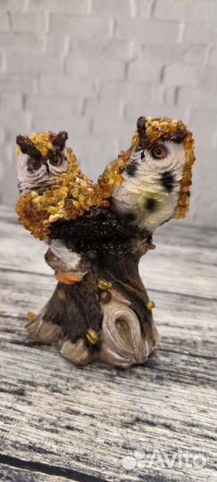 Янтарные совы (парочка)