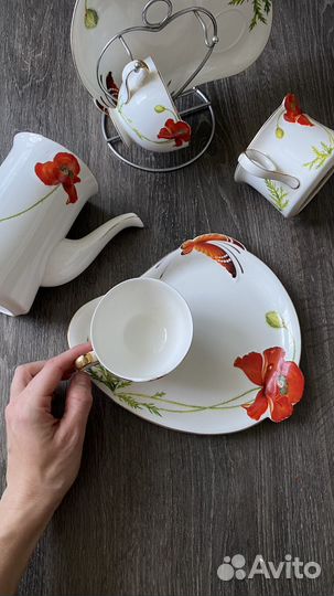 Китайский чайный сервиз 6 предметов маки