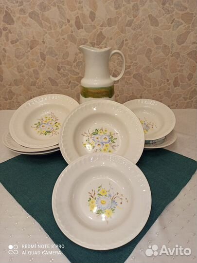 Посуда фарфор СССР: Тарелки, чашки, селедочницы