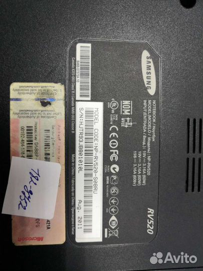 Ноутбук Samsung np-rv520