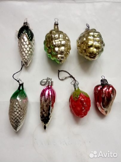 Ёлочные игрушки стекло СССР