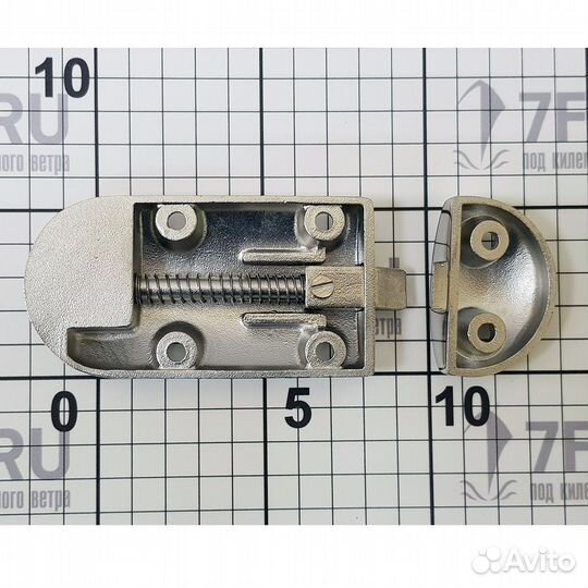 Пружинная задвижка 134x53x16мм из полированной нержавеющей стали aisi316, Osculati 38.189.03