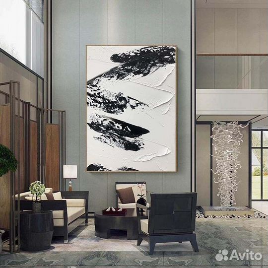 Стильная картина маслом на холсте Абстракция