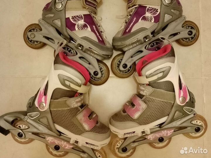 Ролики Rollerblade раздвижные, защита