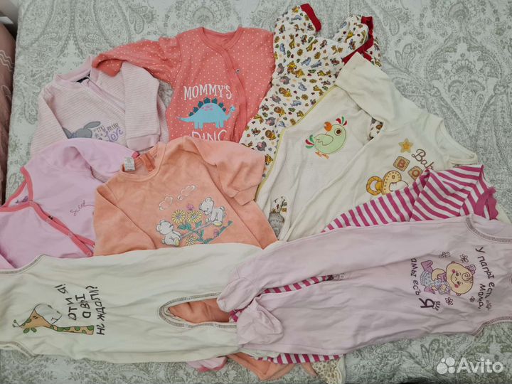Детская одежда для девочек 68-80 размер (пакетом)