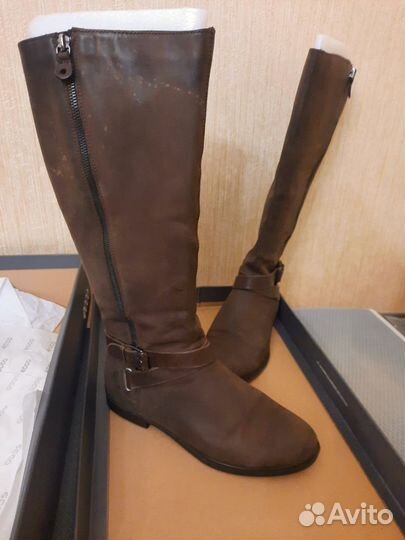 Сапоги Ecco нубук демисезонные 38