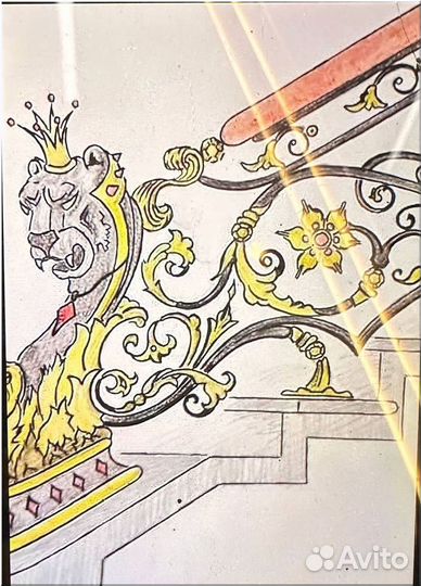 Кованые перила для лестниц