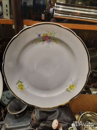 Тарелка блюдо огромного размера СССР Дулёво