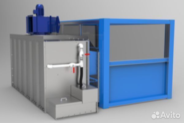 Окрасочная кабина / камера с гидрофильтром