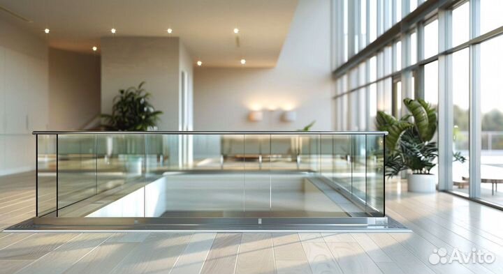 Стеклянные ограждения лестниц